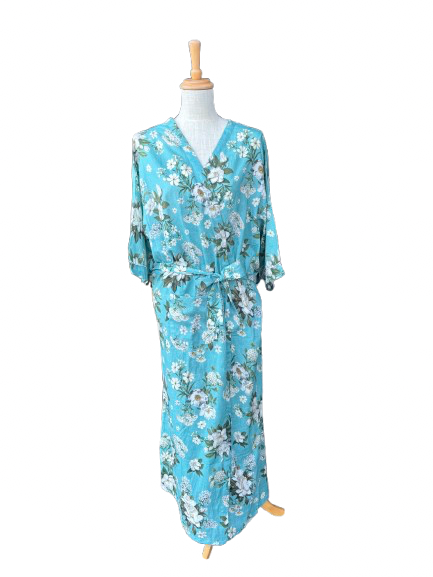 Kimono - Aqua Blossom