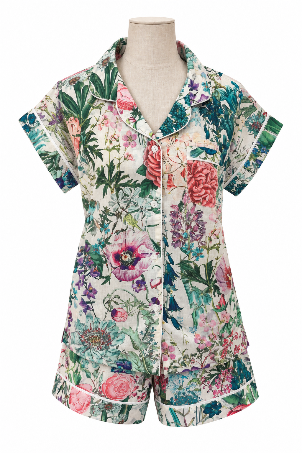 Short Set Pyjamas - Pansies