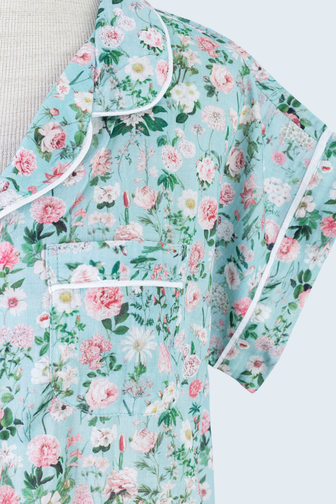 Short Set Pyjamas - Peony Aqua