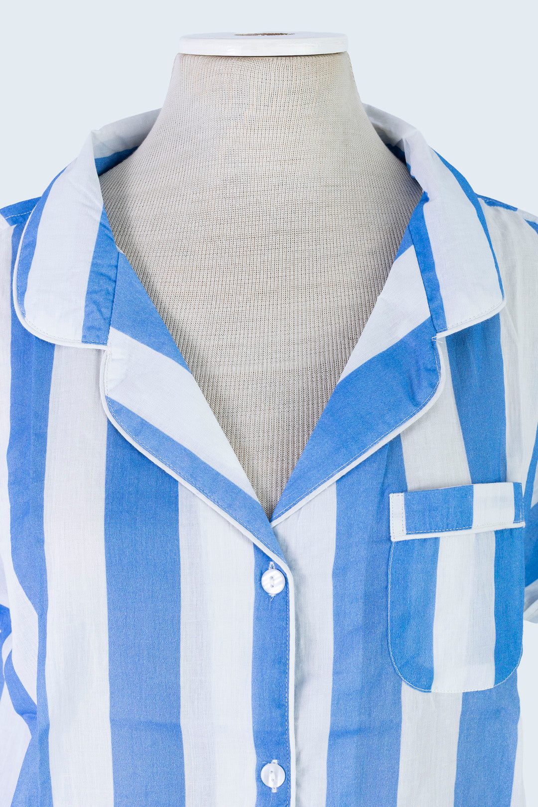 Short Set Pyjamas - Periwinkle Stripe