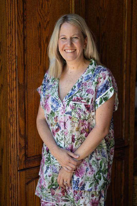 Short Set Pyjamas - Pansies