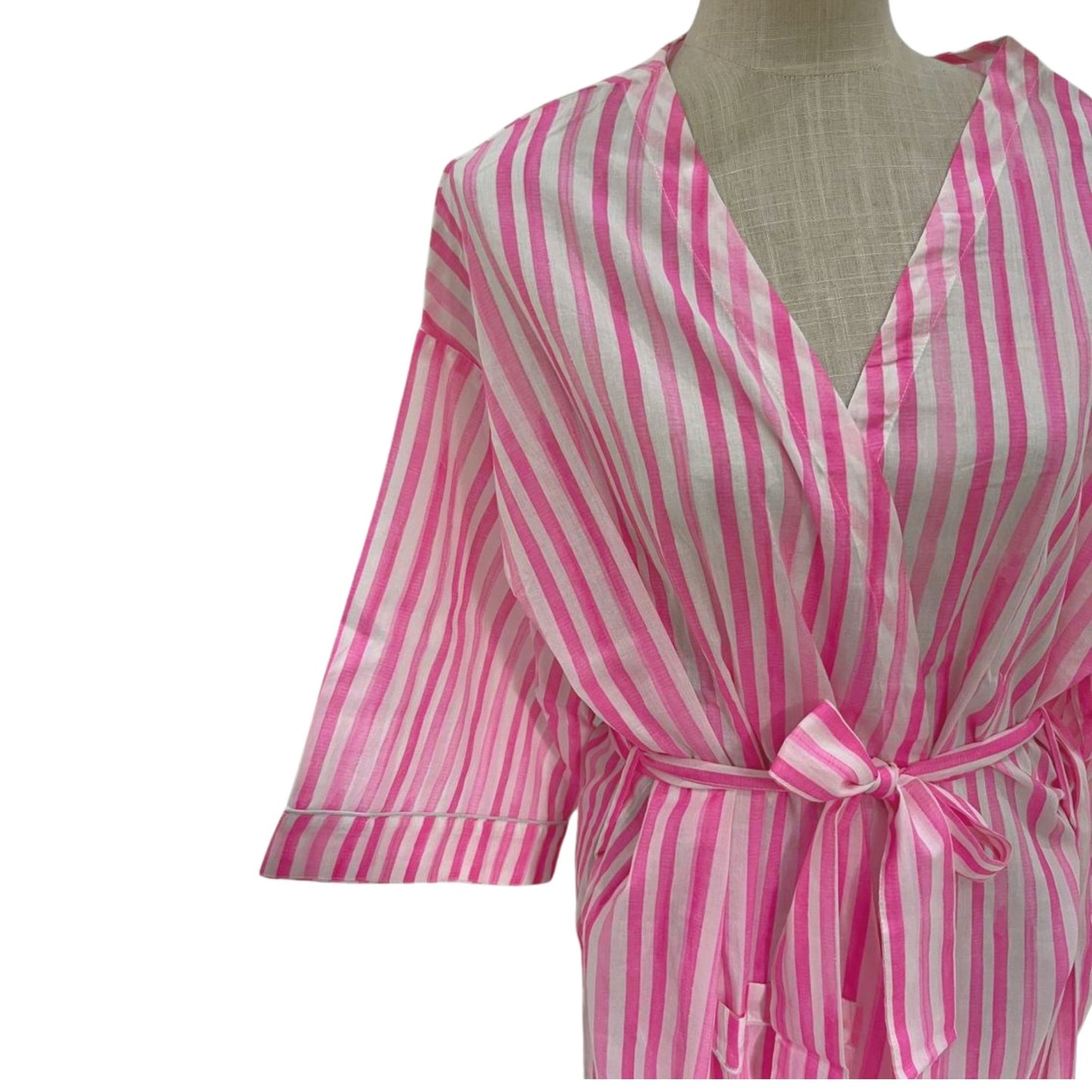Kimono - Candy Stripe Pink