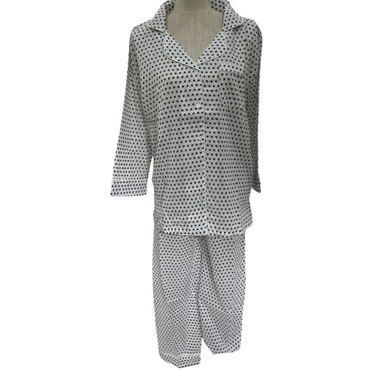 Long Set Pyjamas - Polka Dot Black & White