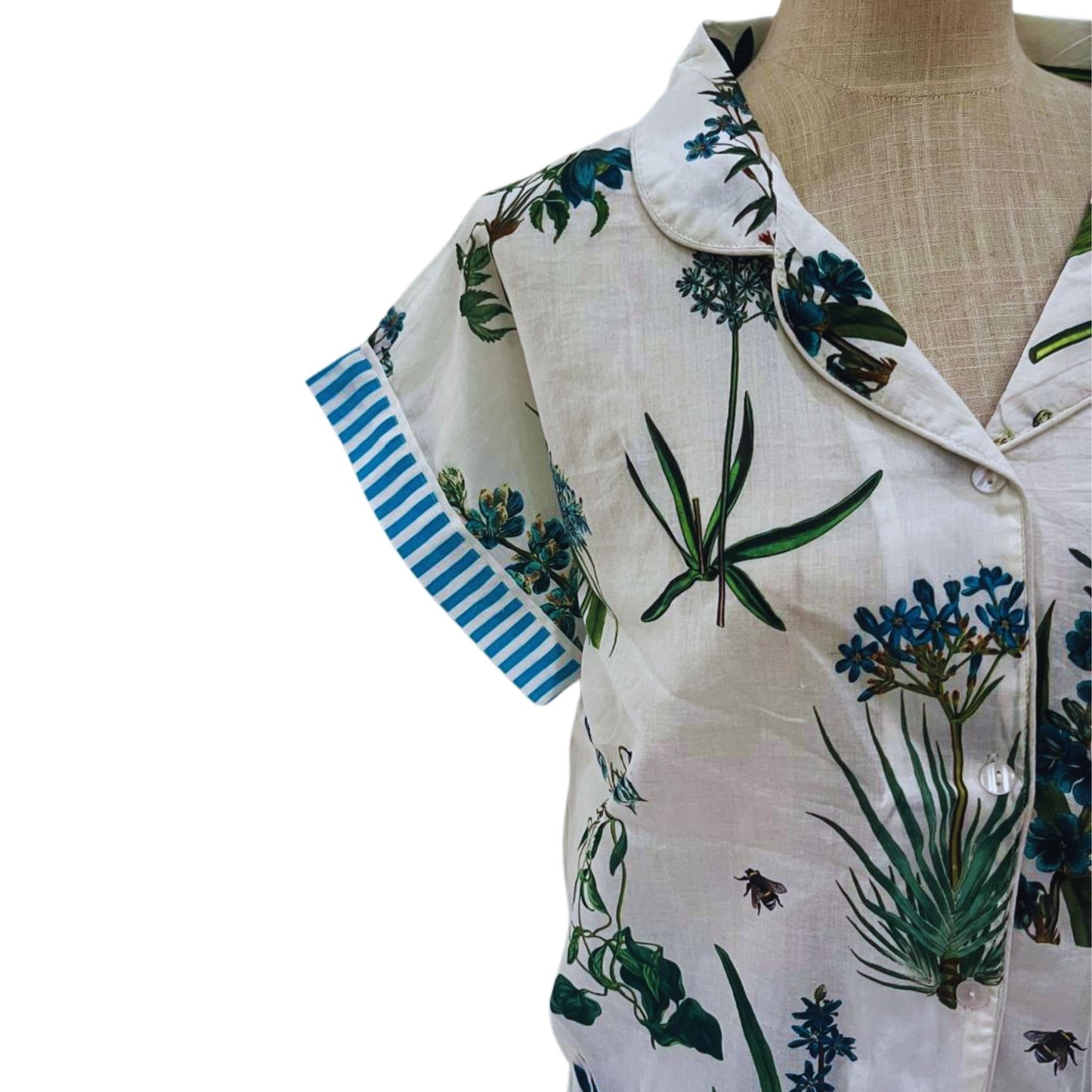 Pyjamas Short Sleeve & Long Pant - True Blue