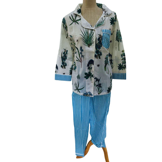 Long Set Pyjamas - True Blue