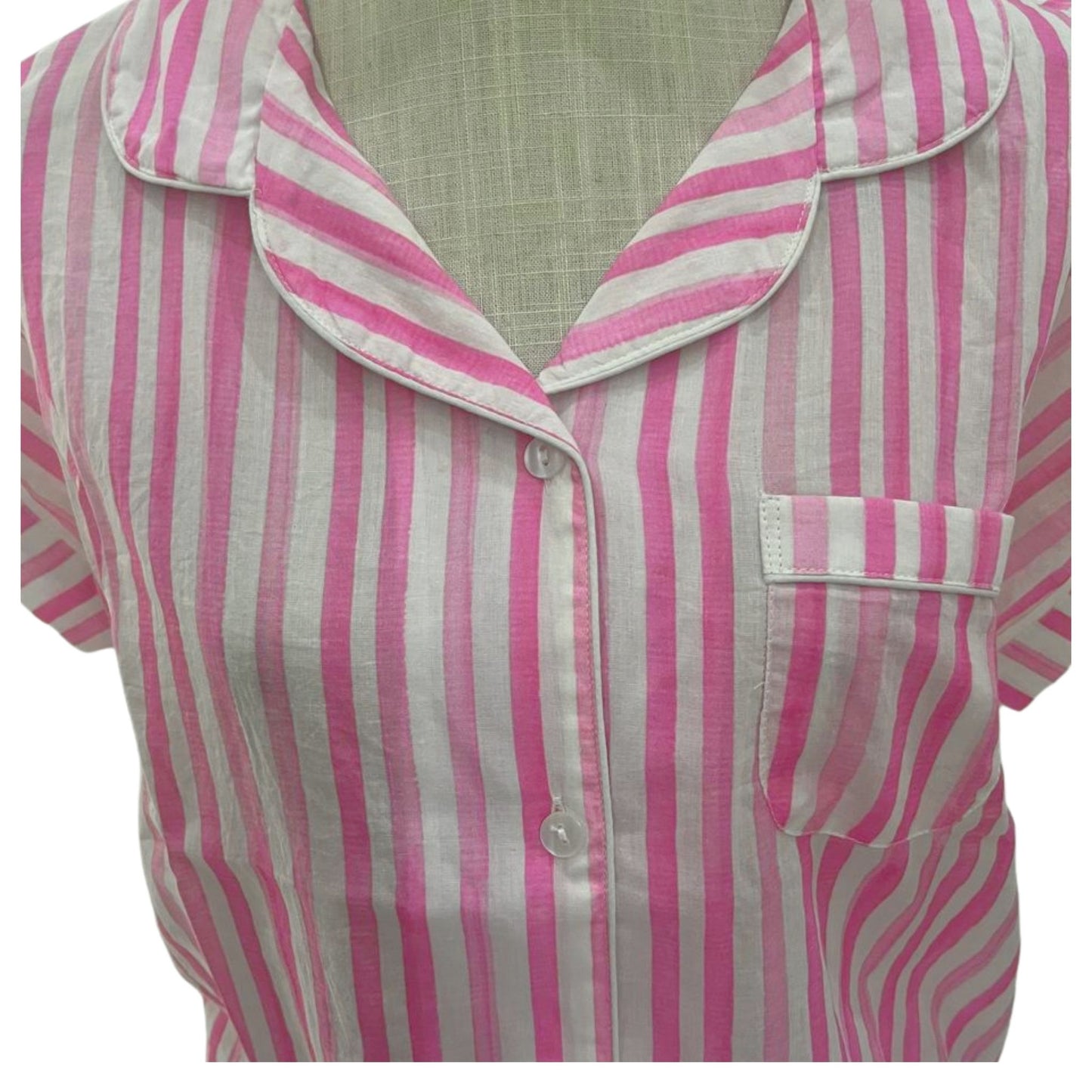 Short Set Pyjamas - Candy Stripe Pink