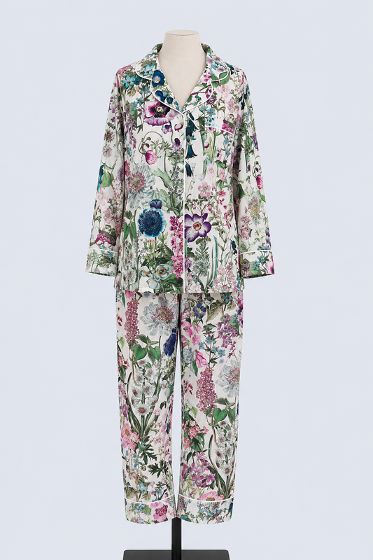 Long Set Pyjamas - Pansies