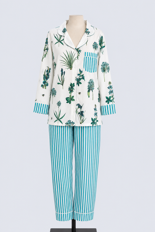 Long Set Pyjamas - True Blue