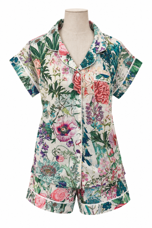 Short Set Pyjamas - Pansies