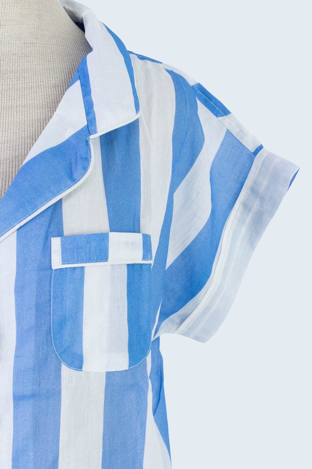 Short Set Pyjamas - Periwinkle Stripe